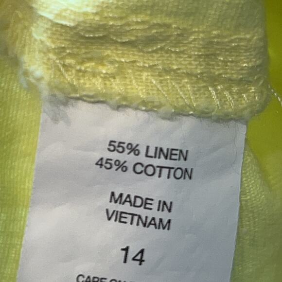 NWT New York & Co Linen Capri Pants Size 14 - Picture 7 of 10